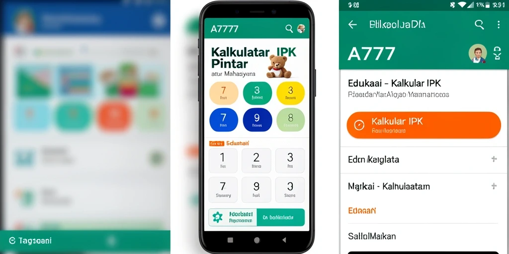Tampilan antarmuka A7777 yang sederhana dan fungsional.
