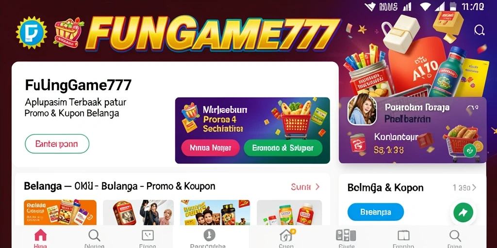 Tampilan antarmuka FUNGAME777 yang sederhana dan informatif.