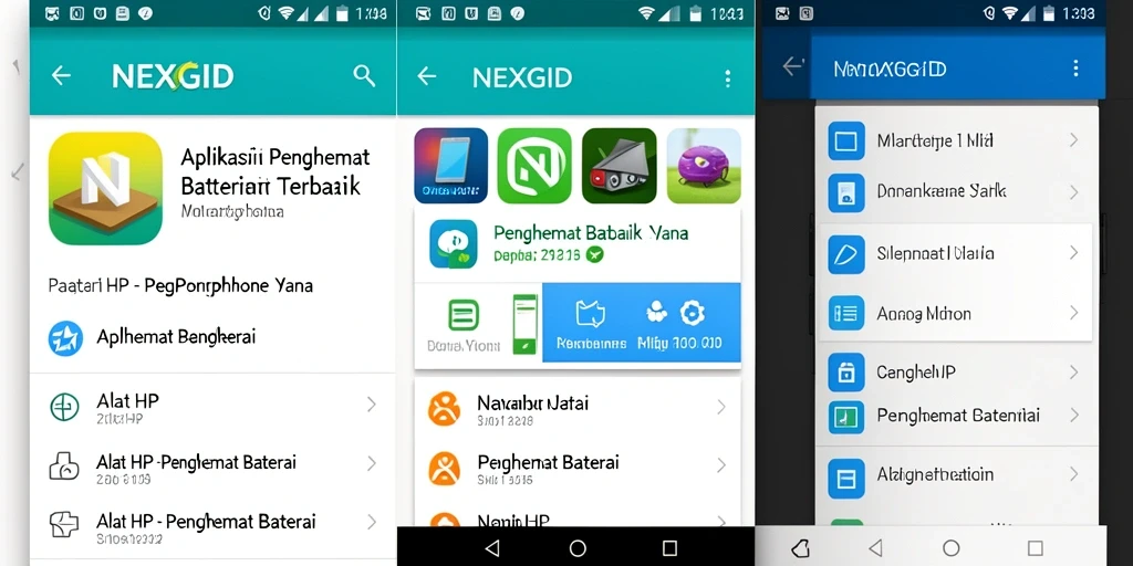 Antarmuka NEXGID menampilkan fitur penghemat baterai yang canggih dan mudah digunakan.