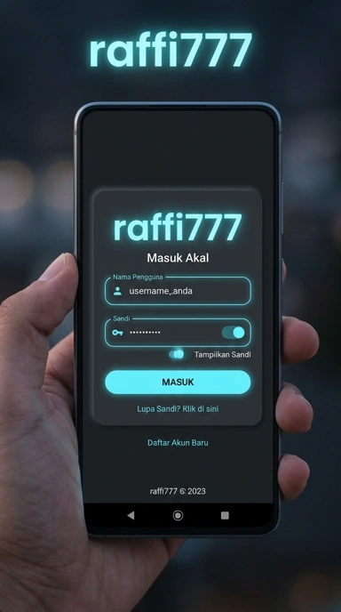 Tampilan halaman login raffi777